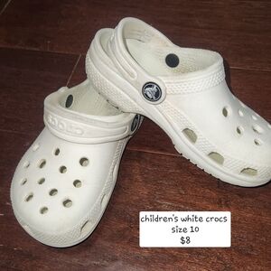 Crocs- kids white size 10